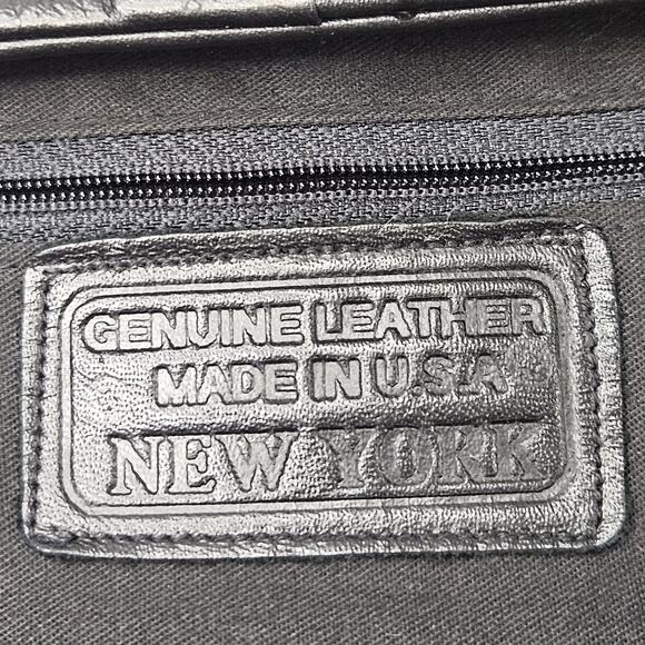 Vtg Genuine Leather Cowhide Animal Print Hair-on Tote Handbag Purse - Picture 8 of 10